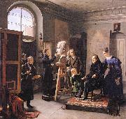 Carl Christian Vogel von Vogelstein Ludwig Tieck sitting to the Portrait Sculptor David d'Angers Spain oil painting artist